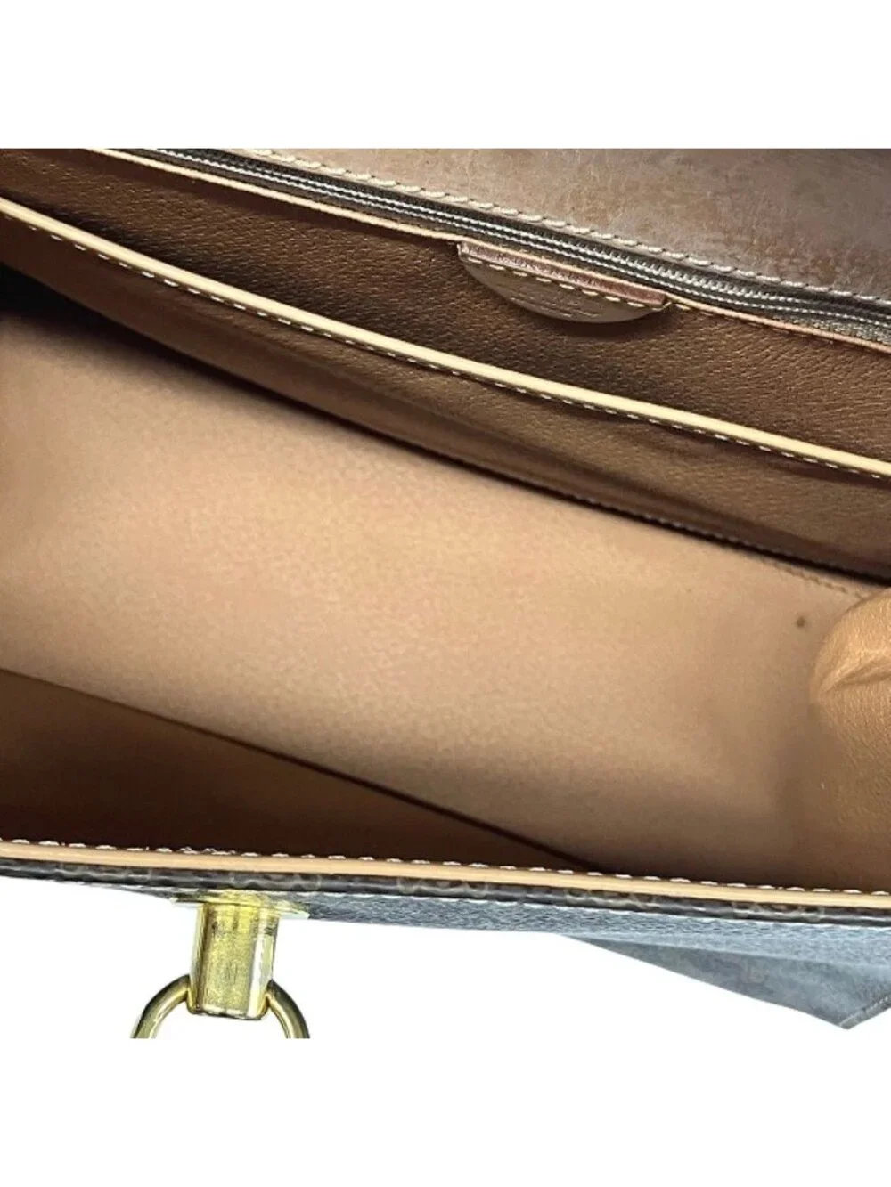 Celine Macadam Handbag Brown